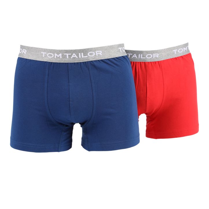 Мужские трусы боксеры набор 2в1 (красные, темно-синие) Tom Tailor 70249/6061 470 