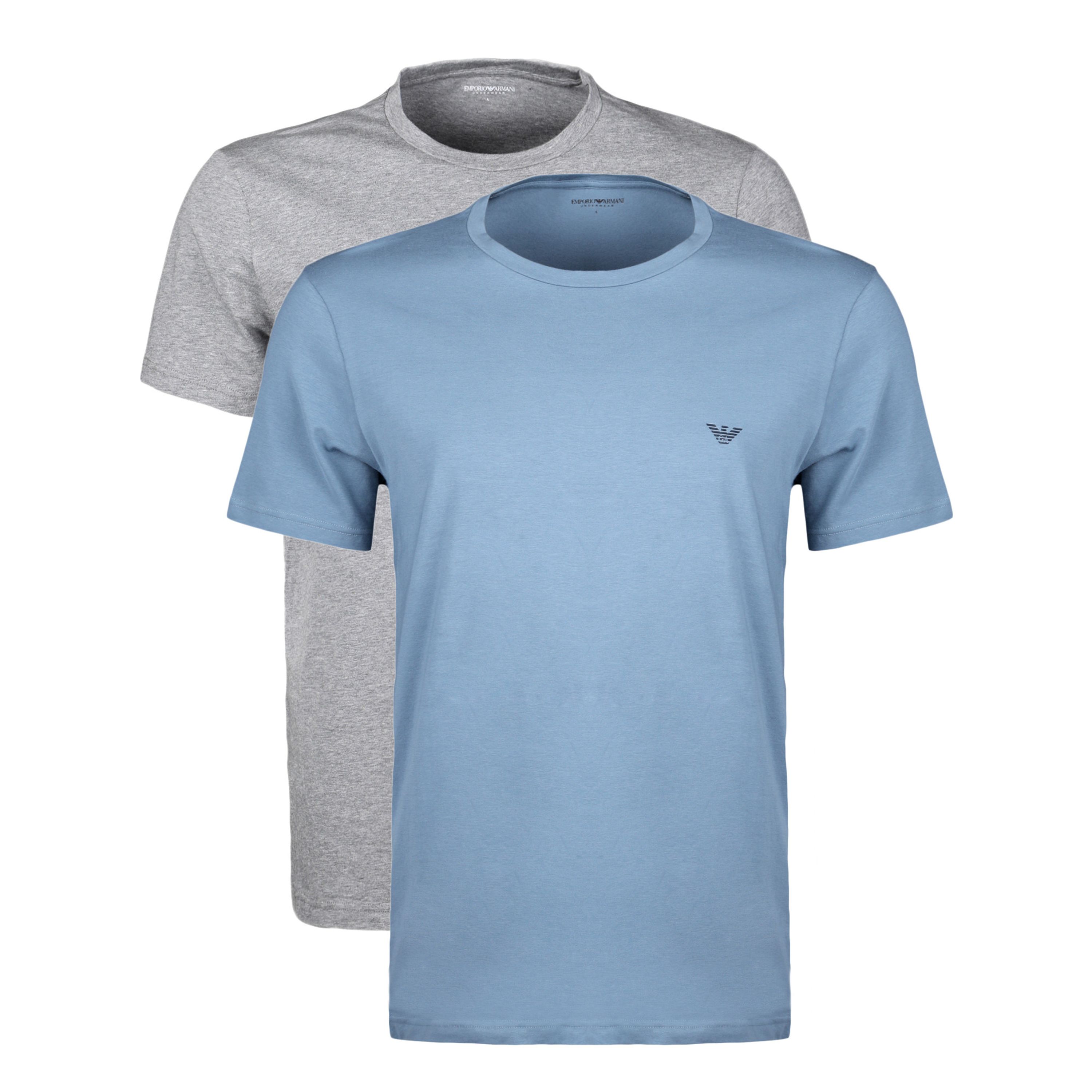 Набор мужских футболок 2в1 (серый, серо-голубой) Emporio Armani 111267_4F720 15349 фото 1
