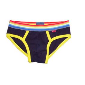 Фото  Мужские трусы брифы черные с желтой окантовкой Paul Smith Brief Black