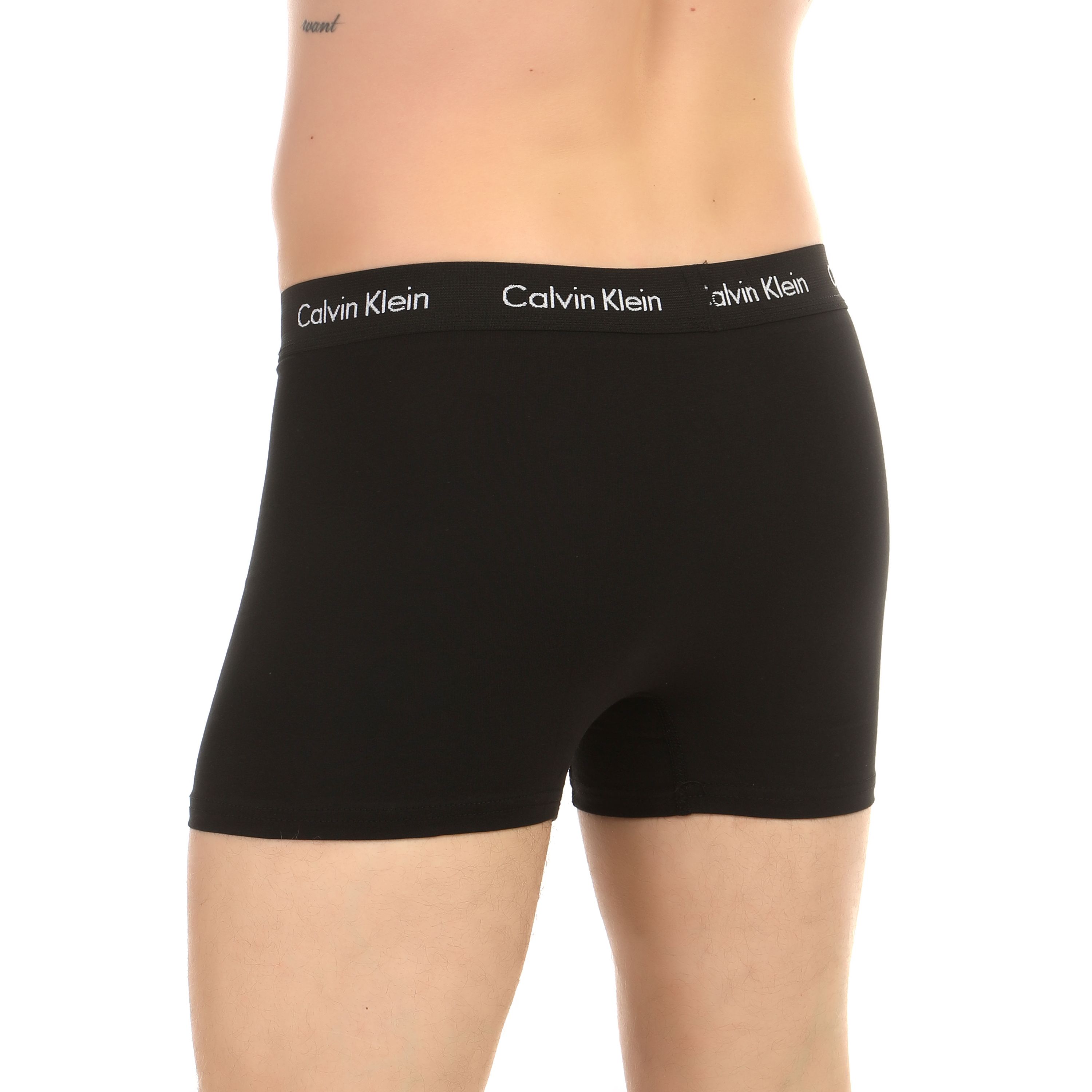 Мужские трусы боксеры набор 3в1 (темно-синие, серые, черные) Calvin Klein фото 3