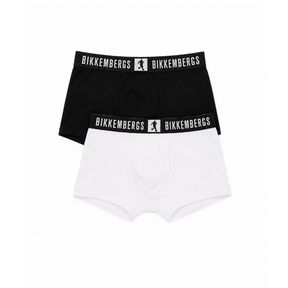 Фото Набор мужских трусов боксеров 2в1 (черные, белые) Bikkembergs BKK42UTR17BI