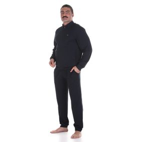 Фото Мужской домашний костюм темно-синий: толстовка на молнии и штаны Emporio Armani 111795_CC570 00135