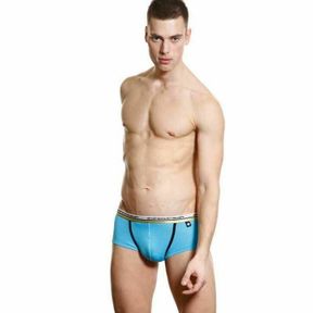 Фото Мужские трусы хипсы голубые Andrew christian Slim Focus Brief Blue