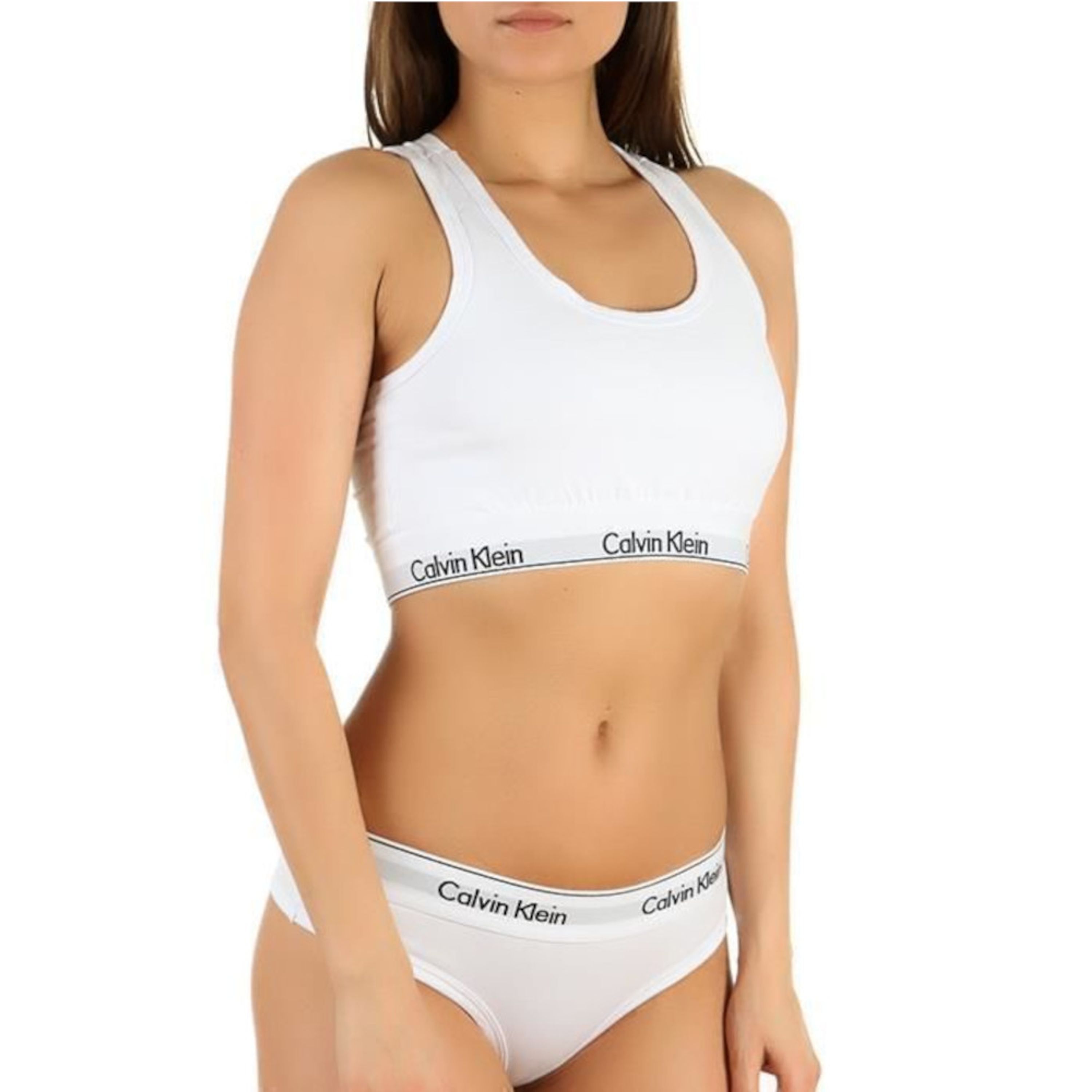 Женский комплект белый топ и стринги Calvin Klein Women White фото 1