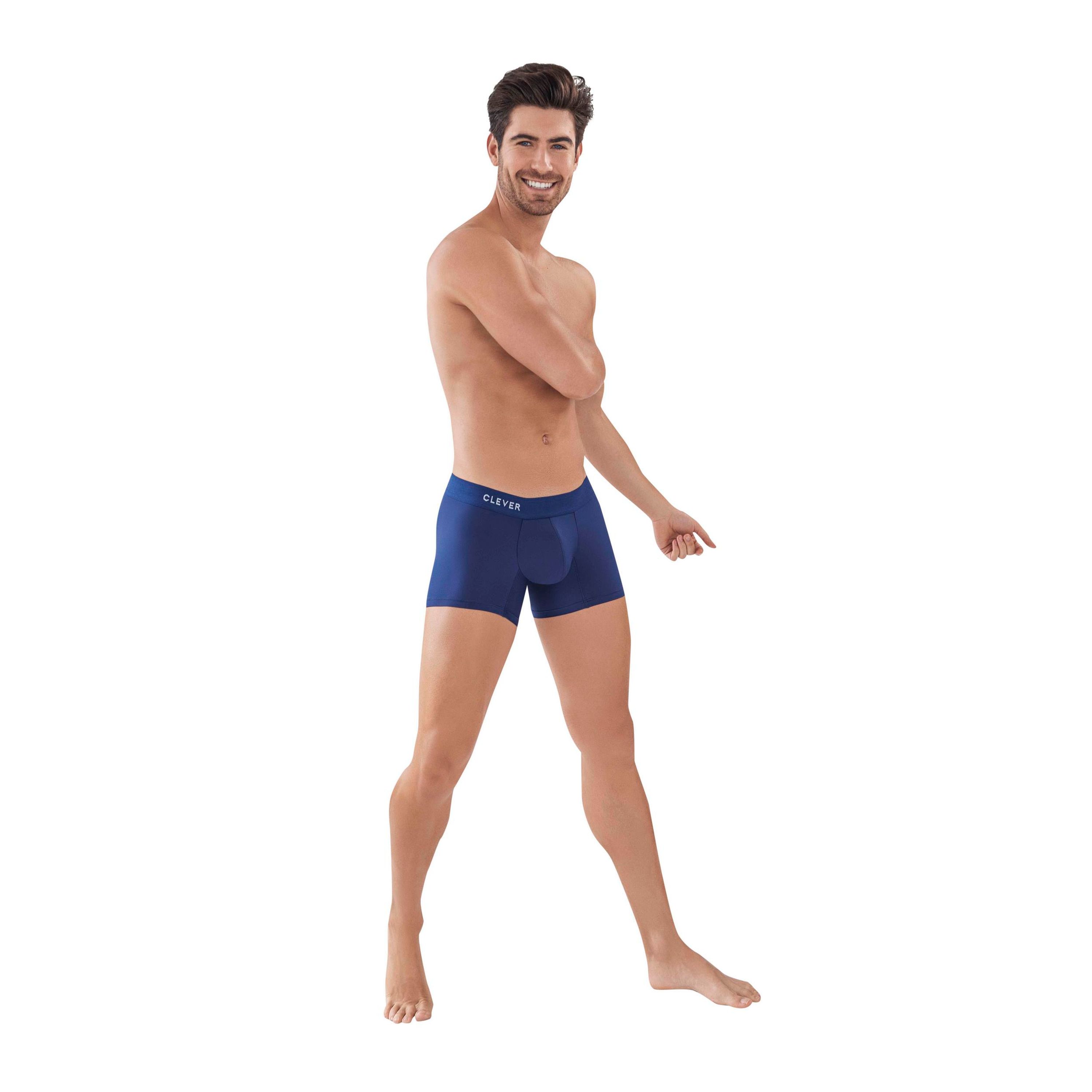 Мужские трусы боксеры темно-синие Clever Moda CLASSIC MATCH BOXER 088008 фото 1