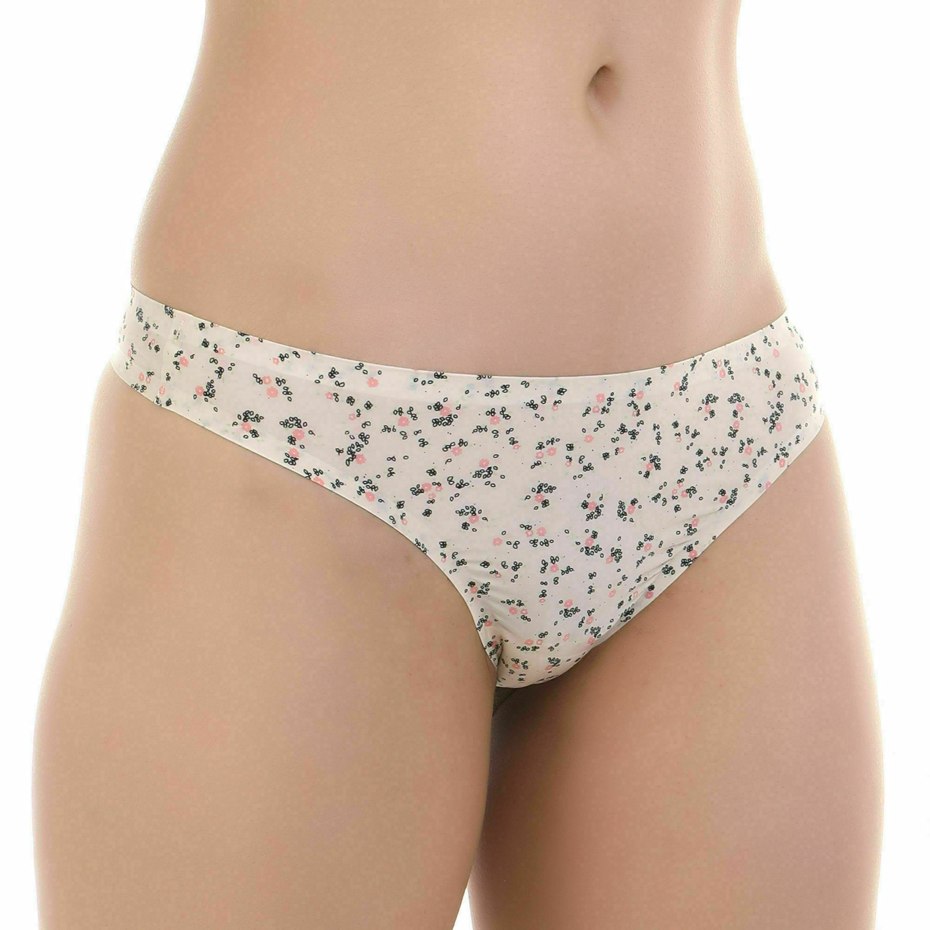 Женские трусы стринги бежевые с принтом ROMEO ROSSI RR1506-1 фото 1