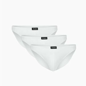 Фото Мужские трусы слипы белые набор 3в1 ATLANTIC мини Basic 3BMP-230