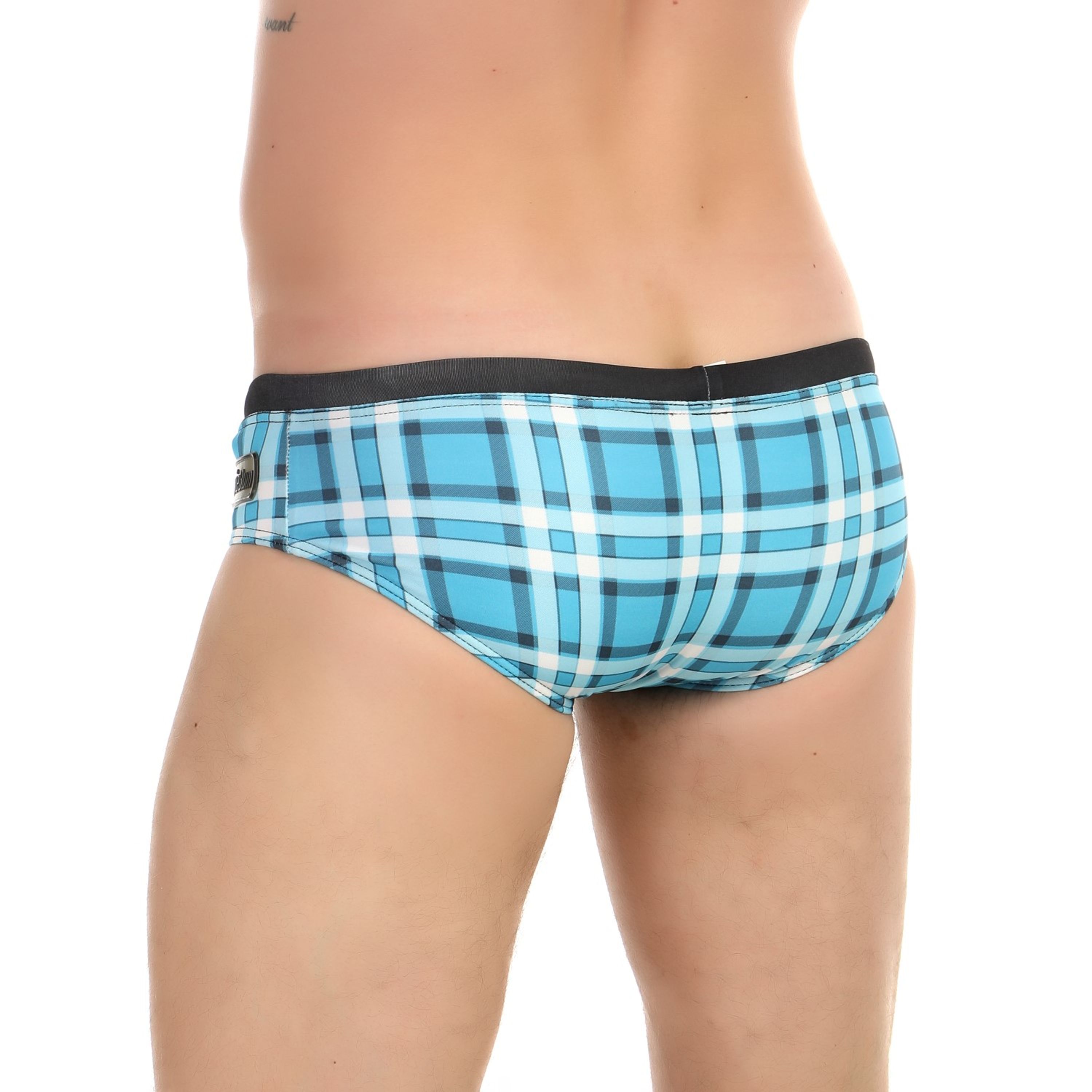 Мужские плавки голубые в клетку AussieBum 6620-6 фото 2