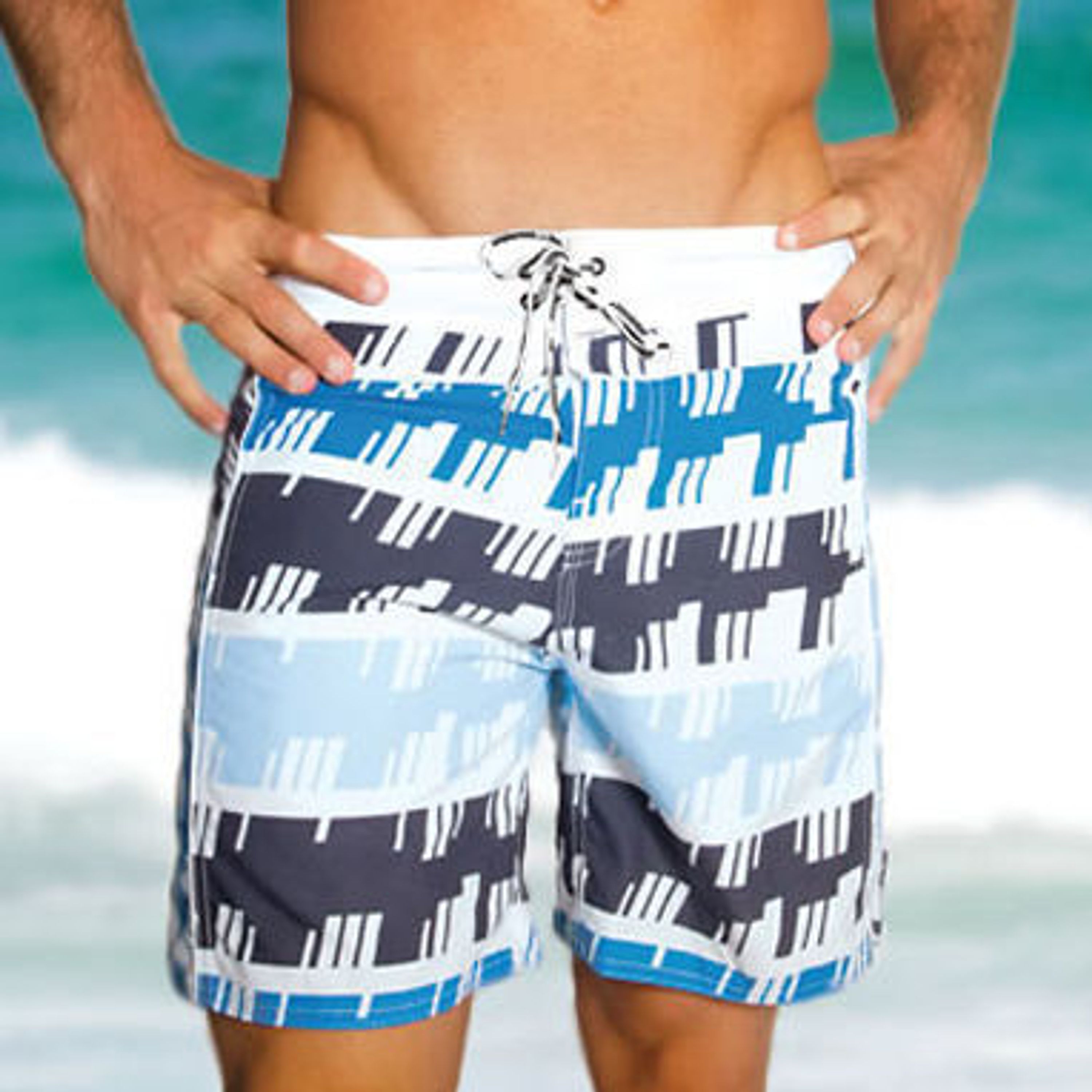  Мужские плавательные шорты Aussiebum Beach Shorts Geometrical Blue фото 1