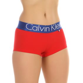 Фото Женские трусы-шорты красные с синей резинкой Calvin Klein Women France