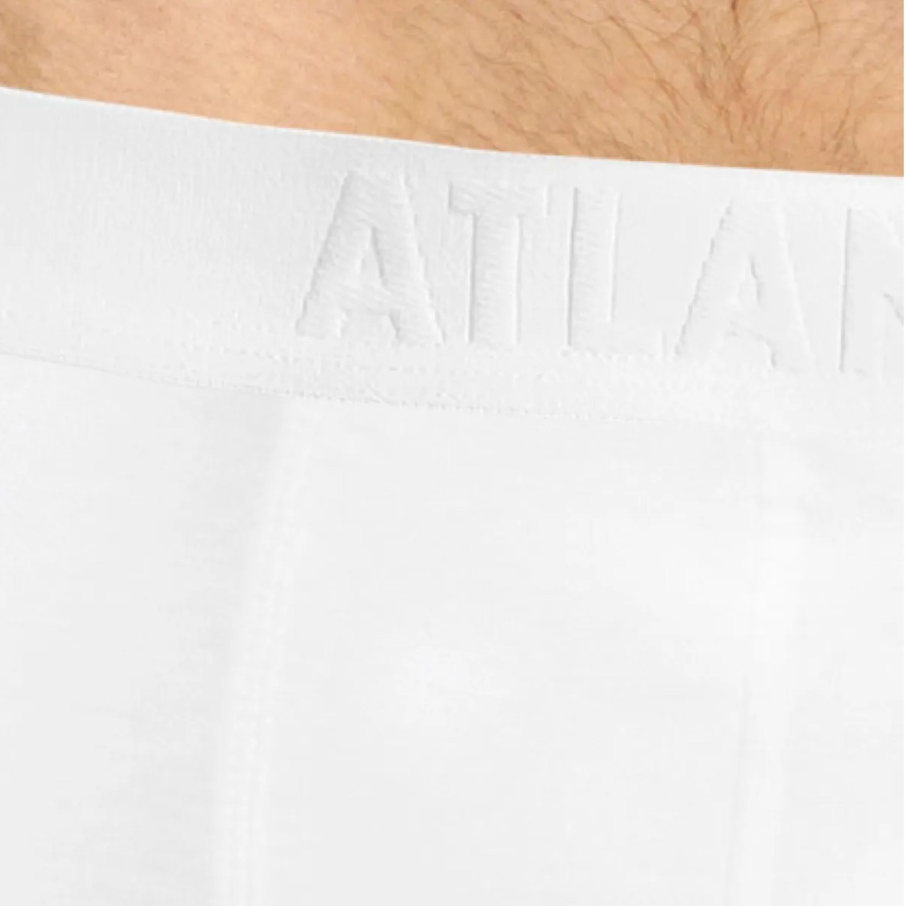 Мужские трусы боксеры белые ATLANTIC Basic BMH-016 фото 4