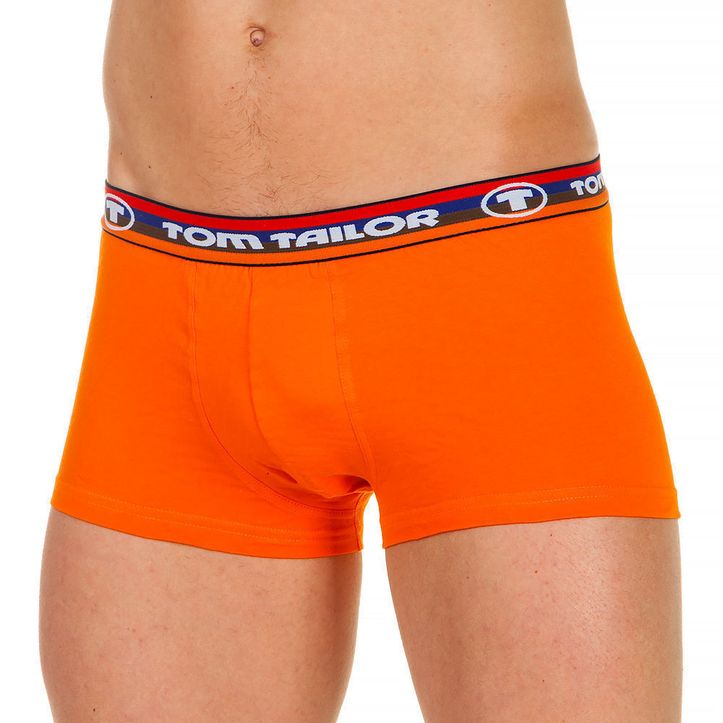 Трусы мужские боксеры оранжевые с трёх-цветной резинкой (yellow-dark-solid) Tom  Tailor 230-2 