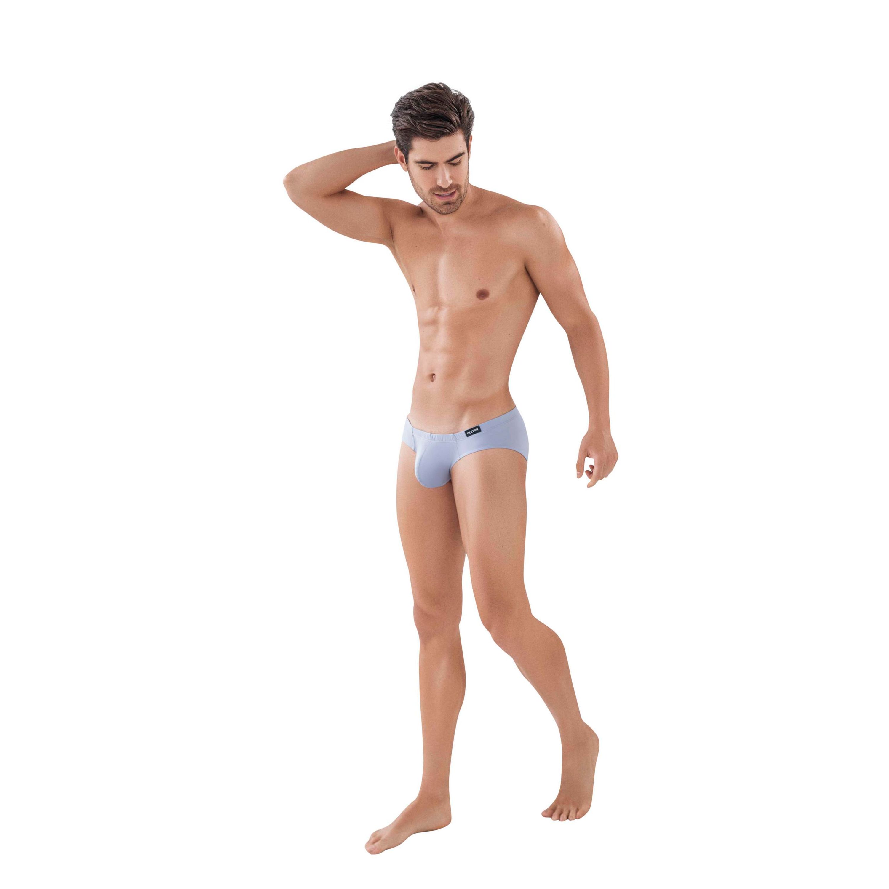 Мужские трусы брифы светло-серые Clever Moda Clever Moda LATIN BRIEF 087312 фото 2