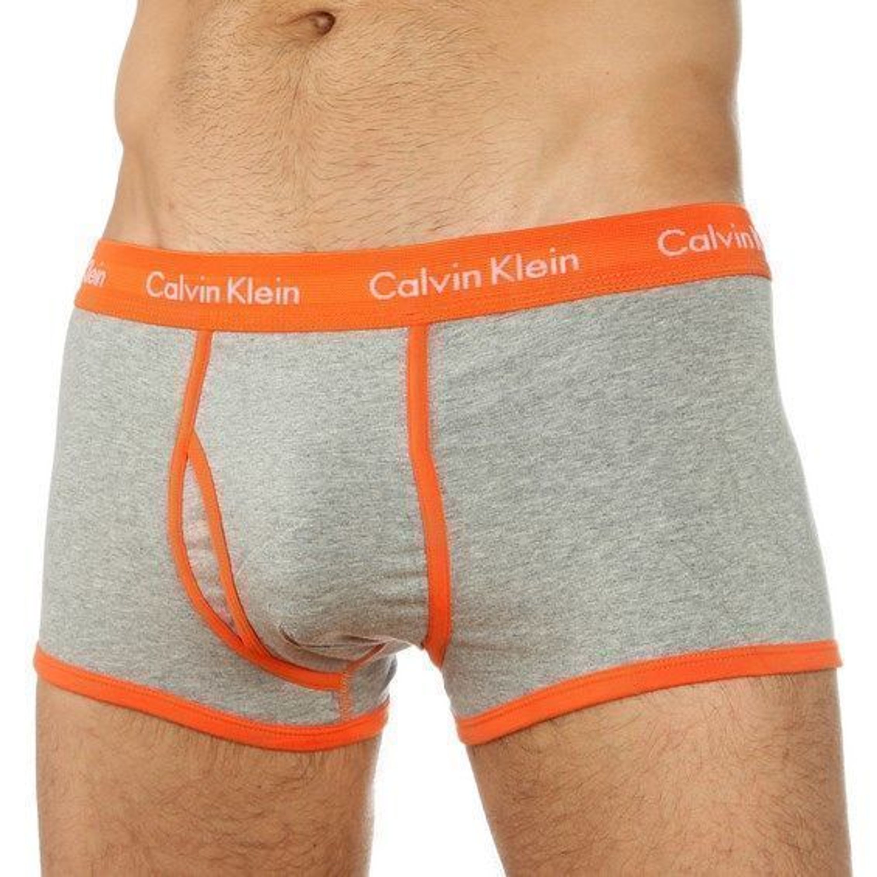 Мужские трусы боксеры серые Calvin Klein Brief 365 Grey-Orange  фото 1