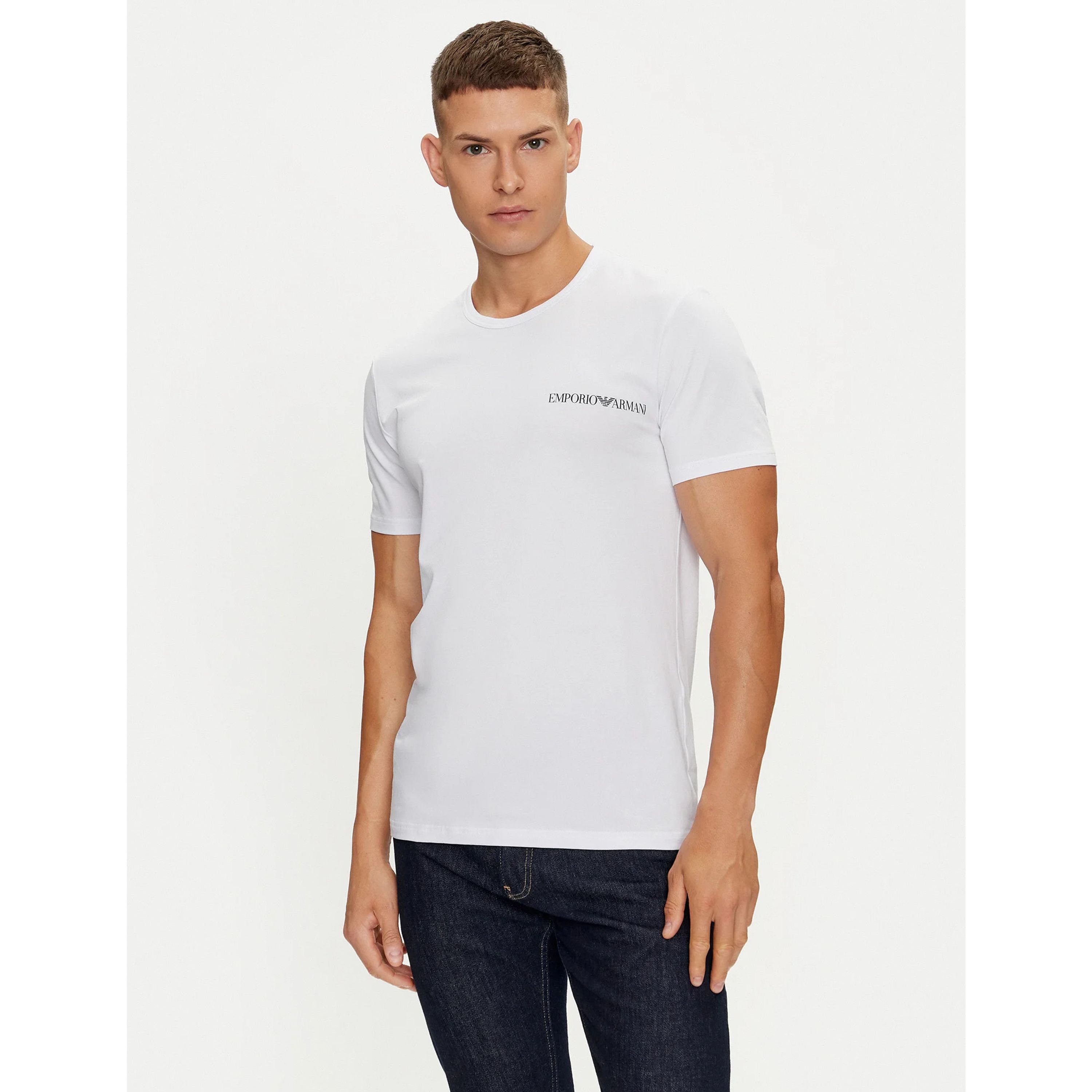 Набор мужских футболок 2в1 (синий, белый) Emporio Armani 111267_4F717 33034 фото 6