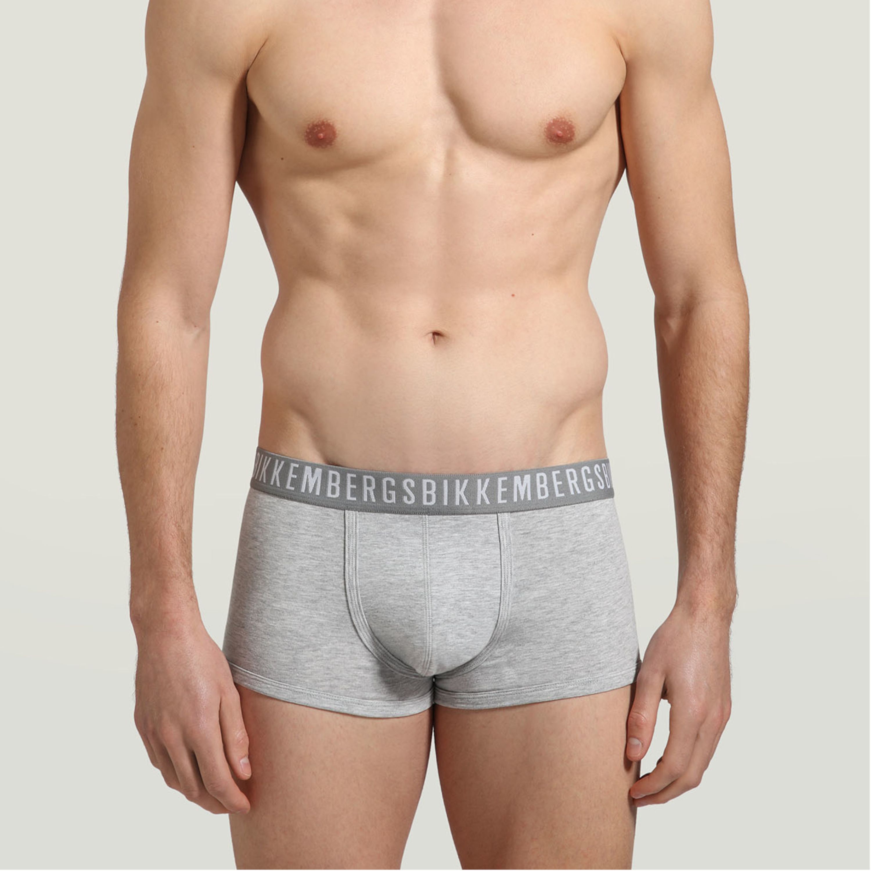 Мужские трусы хипсы серые набор 3 в 1 Bikkembergs CLASSIC BKK1UTR02TR фото 2