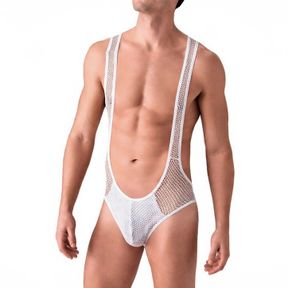 Фото Мужское боди белое в сетку Doreanse 3053