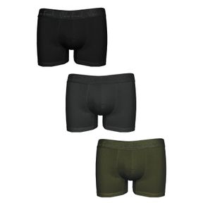 Фото Набор мужских трусов боксеров 3в1 (черные, темно-серые, хаки) JOHN FRANK JF3BMOD04
