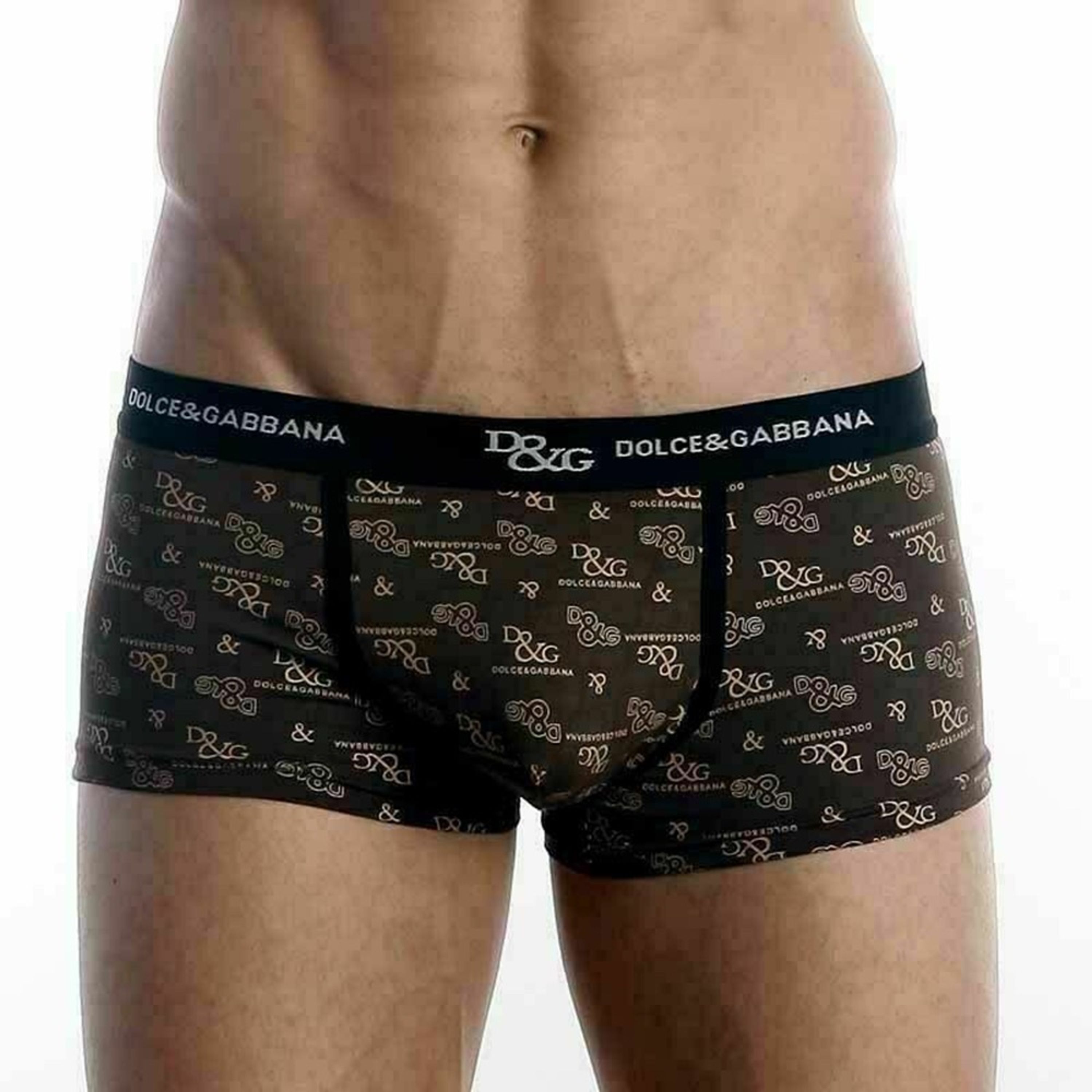 Мужские трусы боксеры коричневые D&G Brown Boxer фото 2