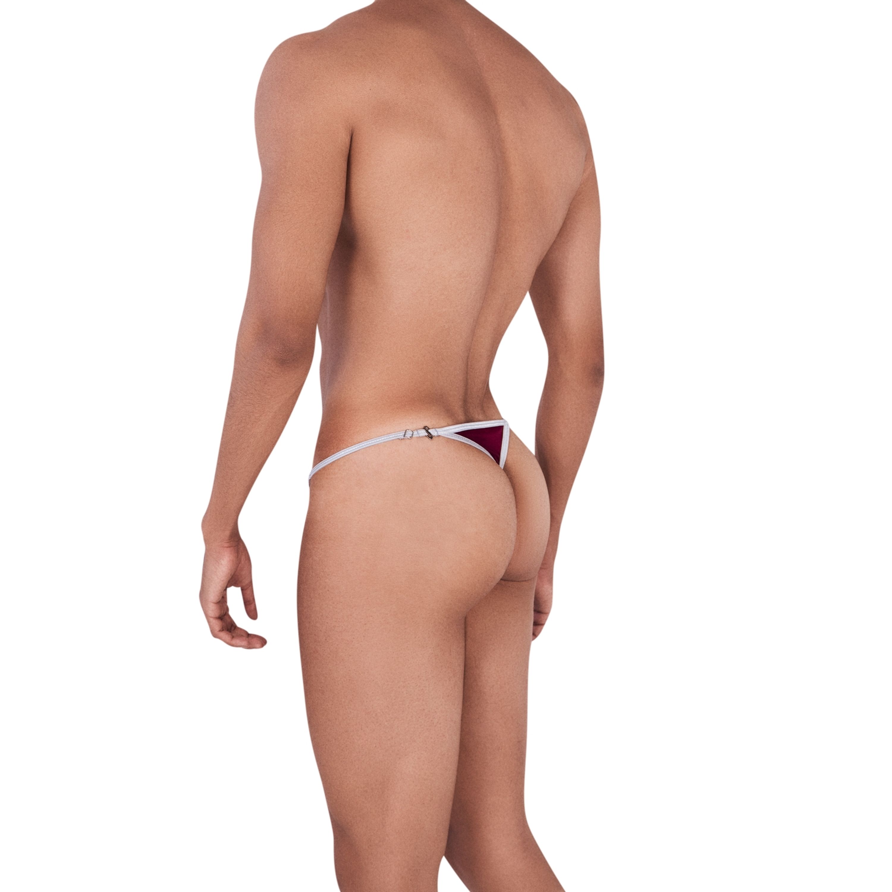 Мужские трусы стринги бордовые Pikante BUD THONG 033819 фото 3