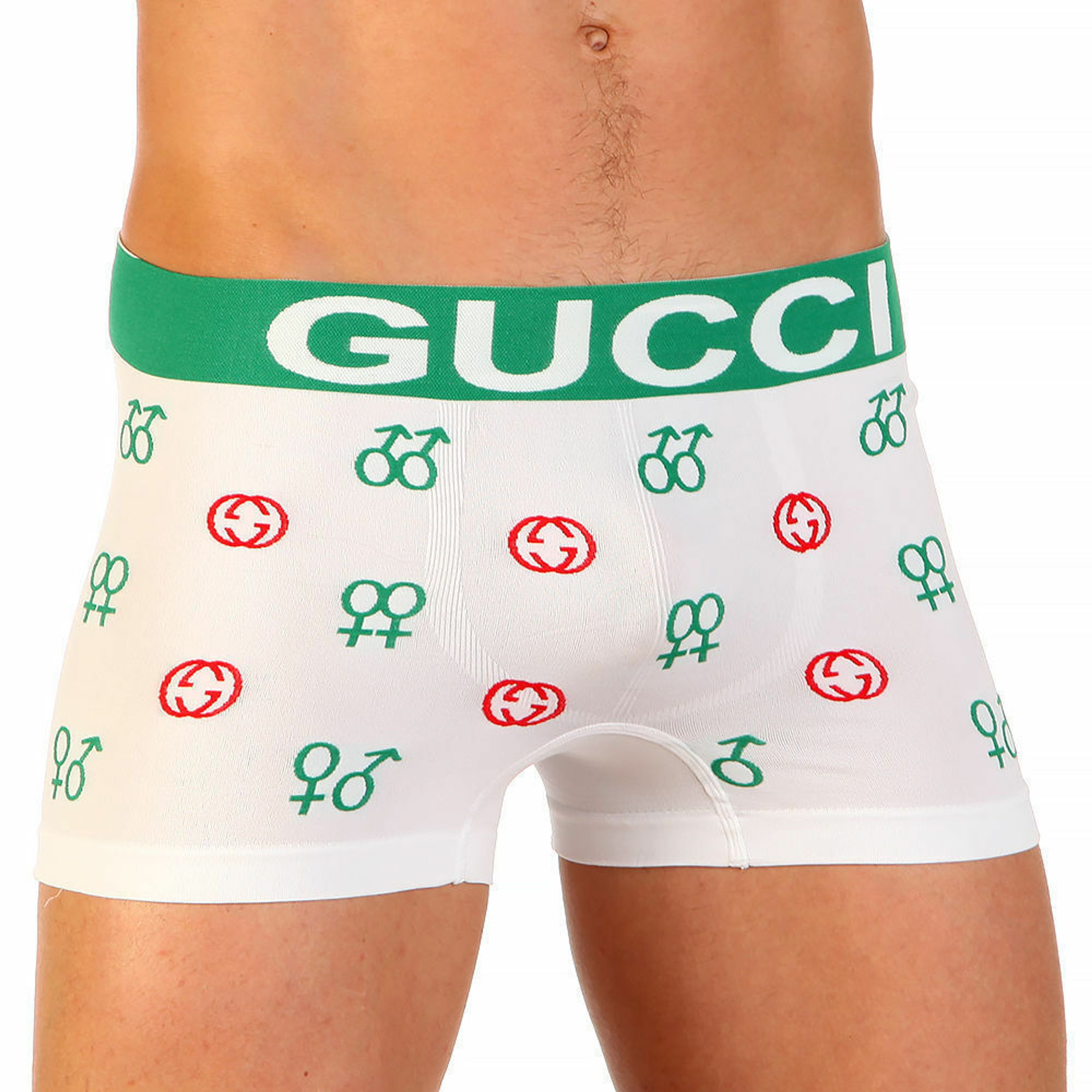 Мужские трусы боксеры белые Gucci фото 1
