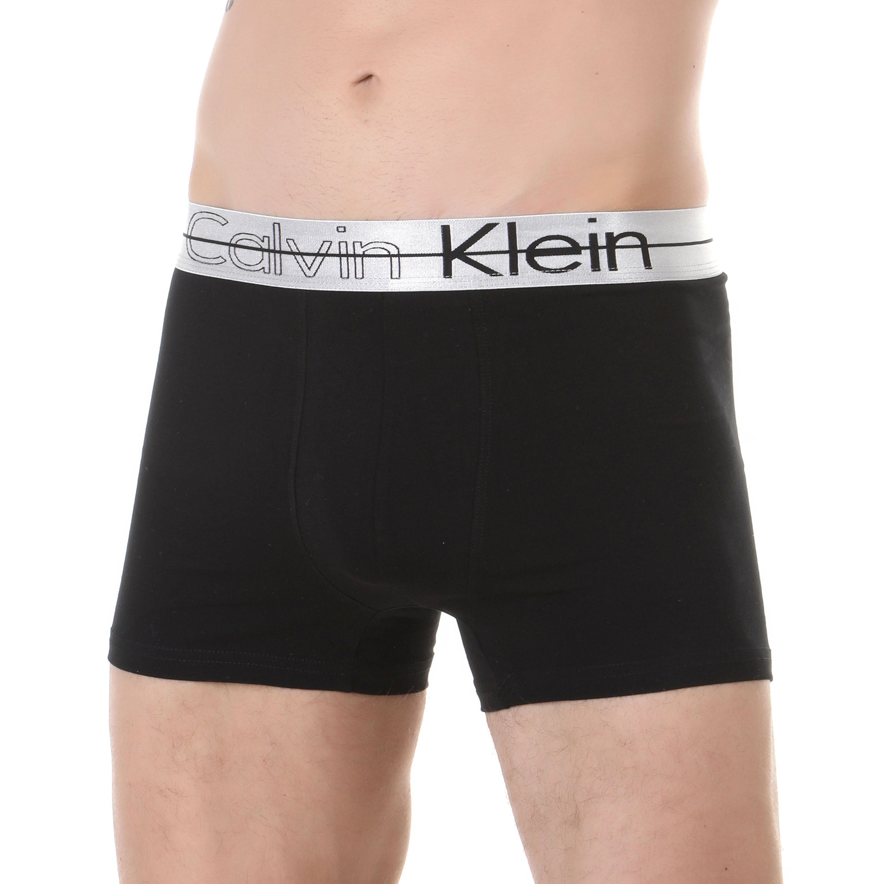 Мужские трусы боксеры набор 3в1 (серые, черные, белые) Calvin Klein  фото 4