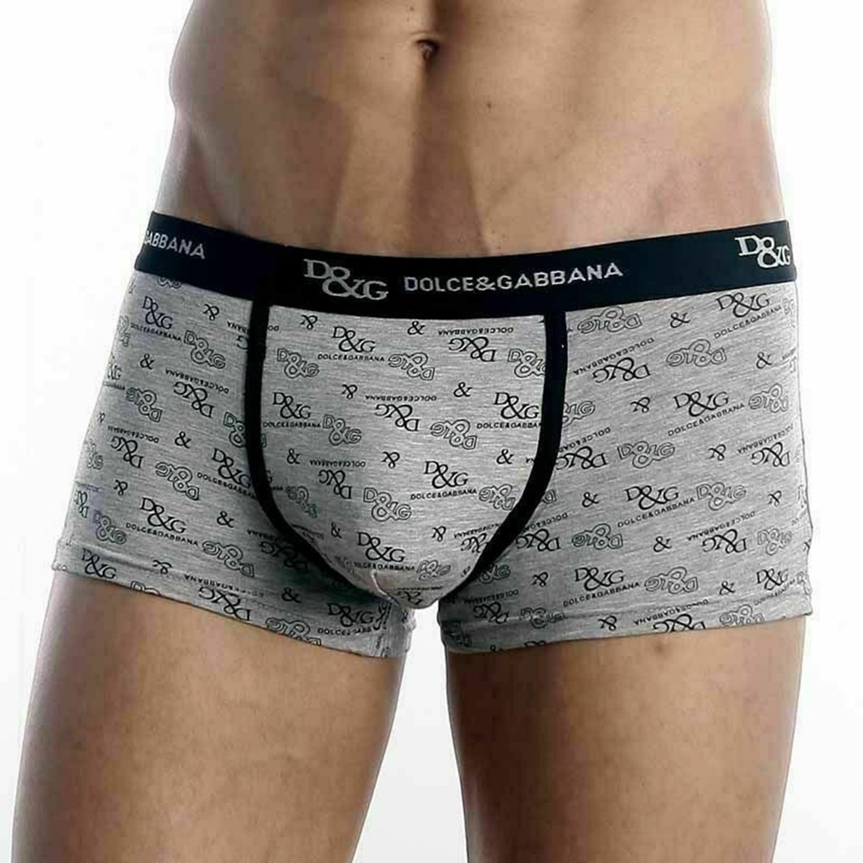 Мужские трусы боксеры серые D&G Grey Boxer фото 2