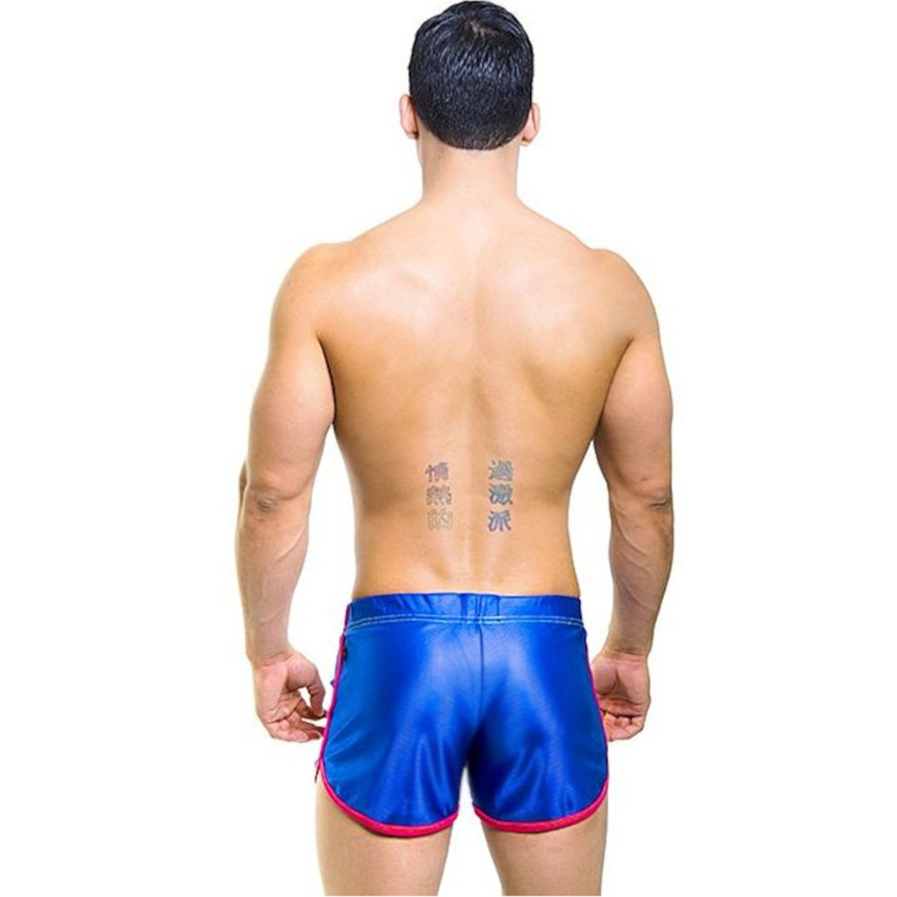 Мужские шорты синие Andrew Christian Blue Sport Shorts  9372 фото 2