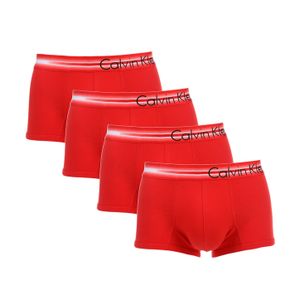 Фото Мужские трусы боксеры красные набор 4 в1 Calvin Klein  CK52457