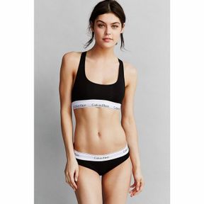 Фото Женский комплект: топ+слипы черный Calvin Klein Women