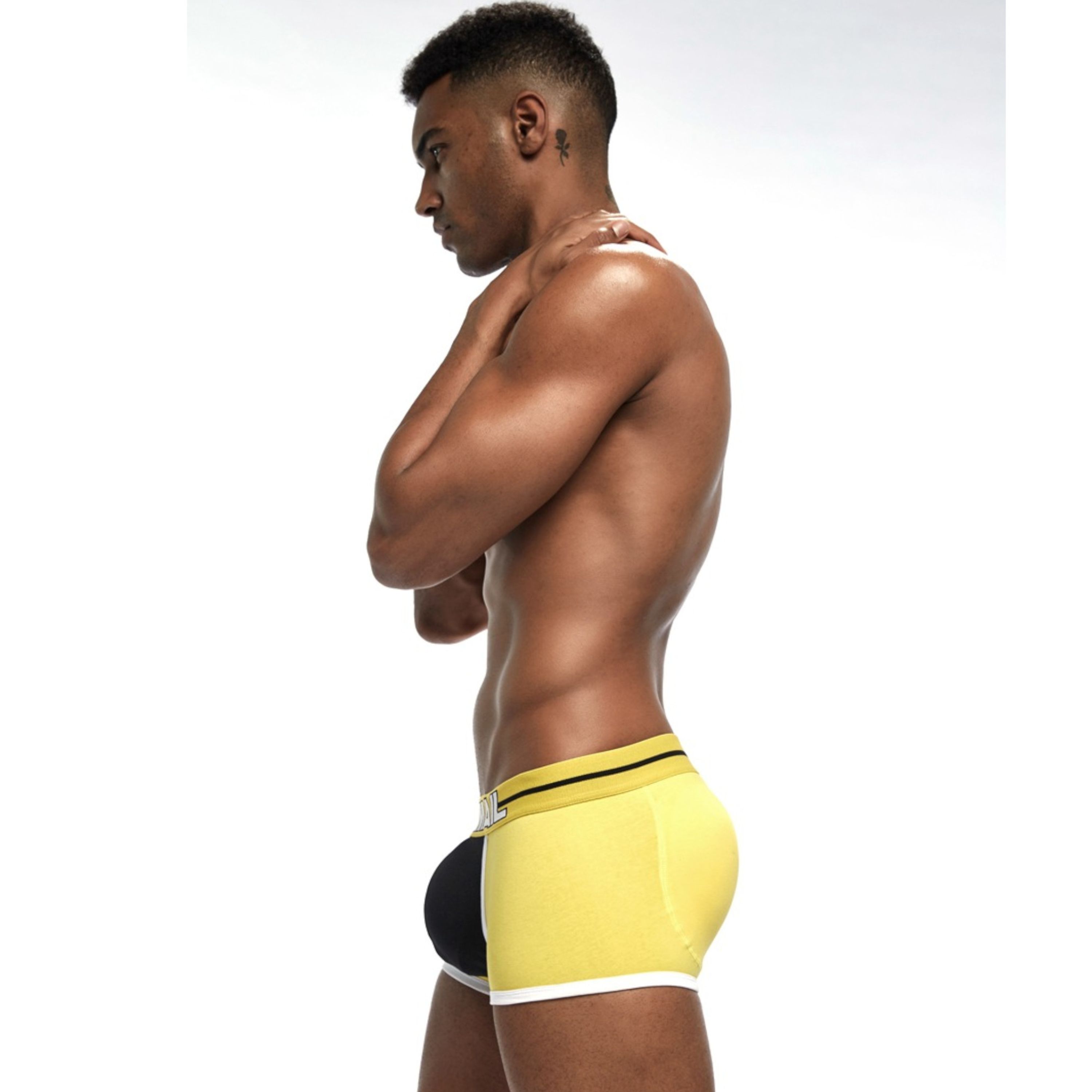 Мужские трусы боксеры желтые с push up JOCKMAIL JM6038-13 фото 3