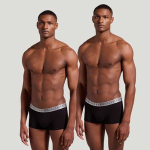 Фото Мужские трусы боксеры черные набор 2в1 Bikkembergs SILVER BKK1UTR11BI