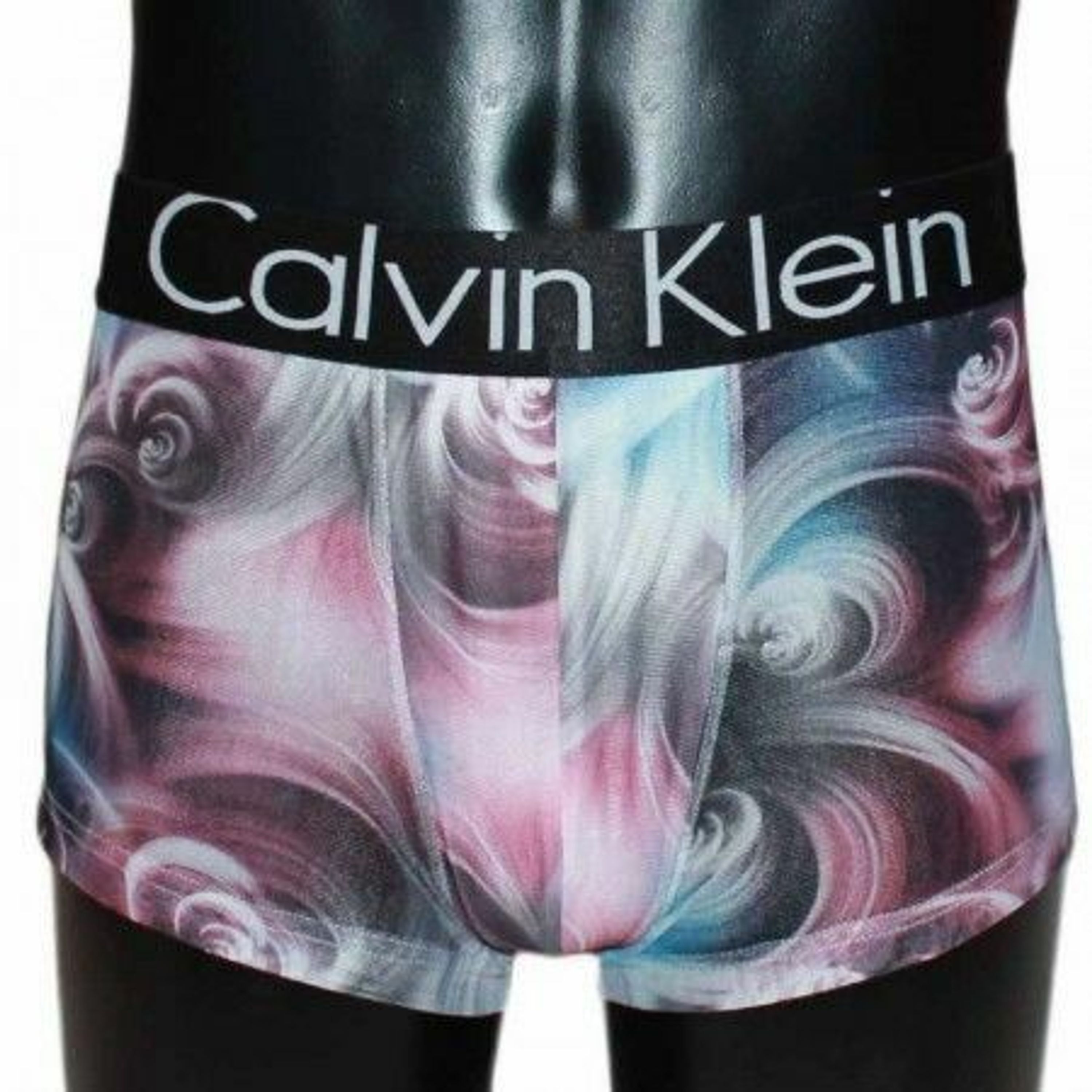 Мужские трусы боксеры серые с принтом Calvin Klein фото 1