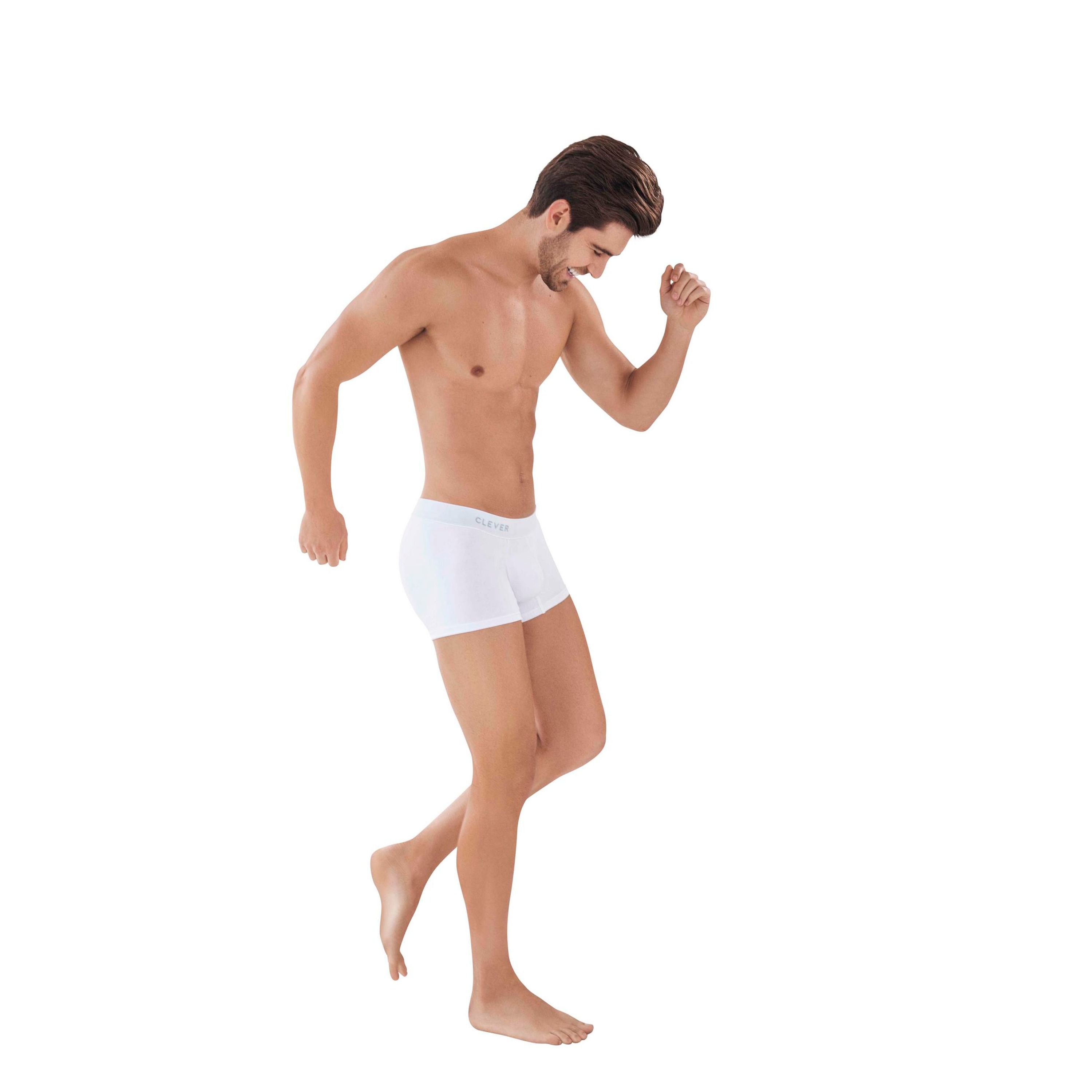 Мужские трусы боксеры белые Clever Moda CARIBBEAN BOXER 088201 фото 2