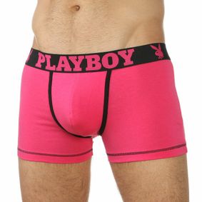 Фото Мужские трусы боксеры PLAYBOY PInk Black 22824