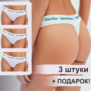 Фото Набор женских трусов стрингов 3в1 + ПОДАРОК ROMEO ROSSI RR1510-013