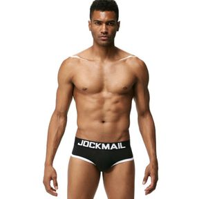 Фото Мужские трусы брифы черные с push up JOCKMAIL JM2022-2