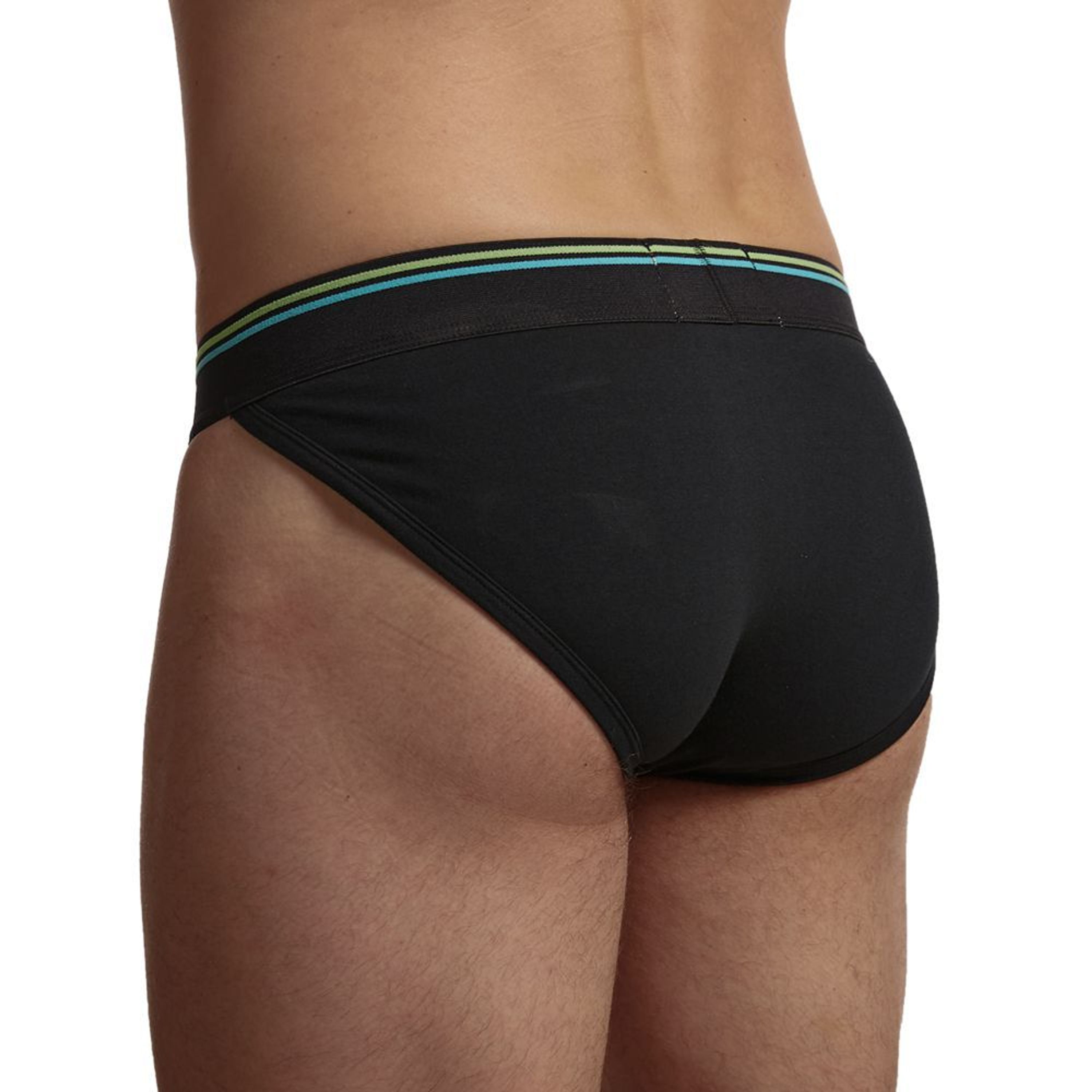 Мужские трусы танга черные JOCKMAIL JM3037-2 фото 3