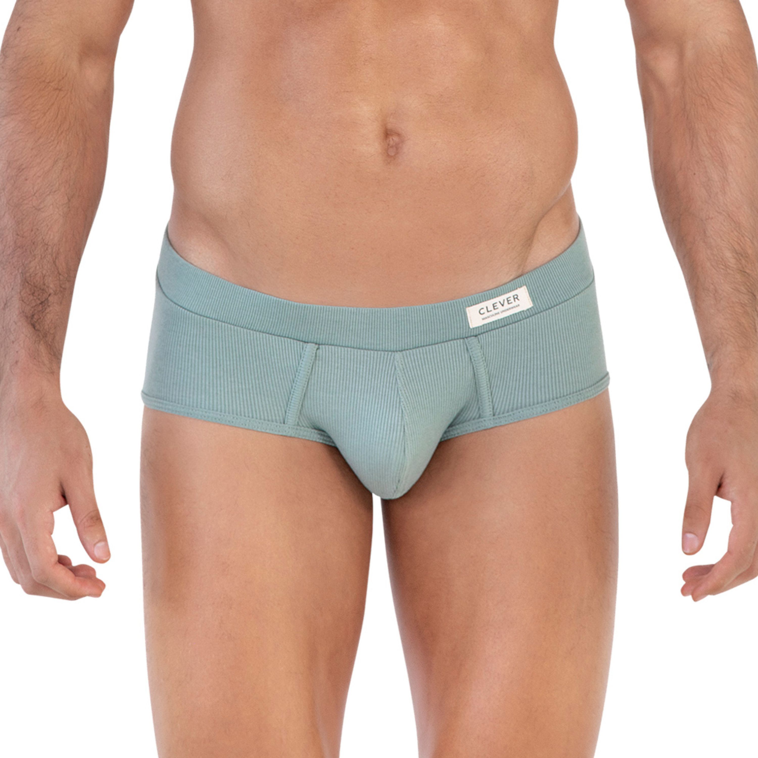 Мужские трусы брифы зеленые Clever Moda SPIRIT PIPING BRIEF 160518 фото 1