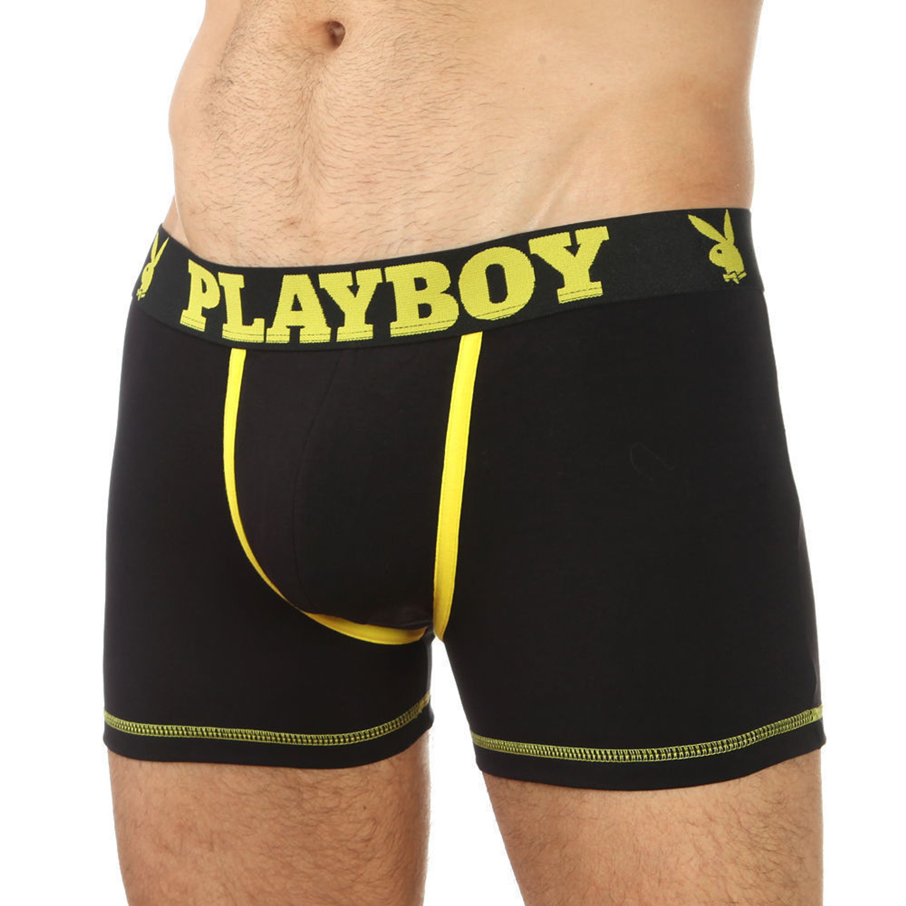 Мужские трусы боксеры PLAYBOY Black Yellow 22821 фото 1