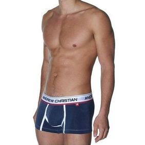 Фото Мужские трусы боксеры серые Andrew Christian CoolFlex Boxer Show-It Asphalt   AC31