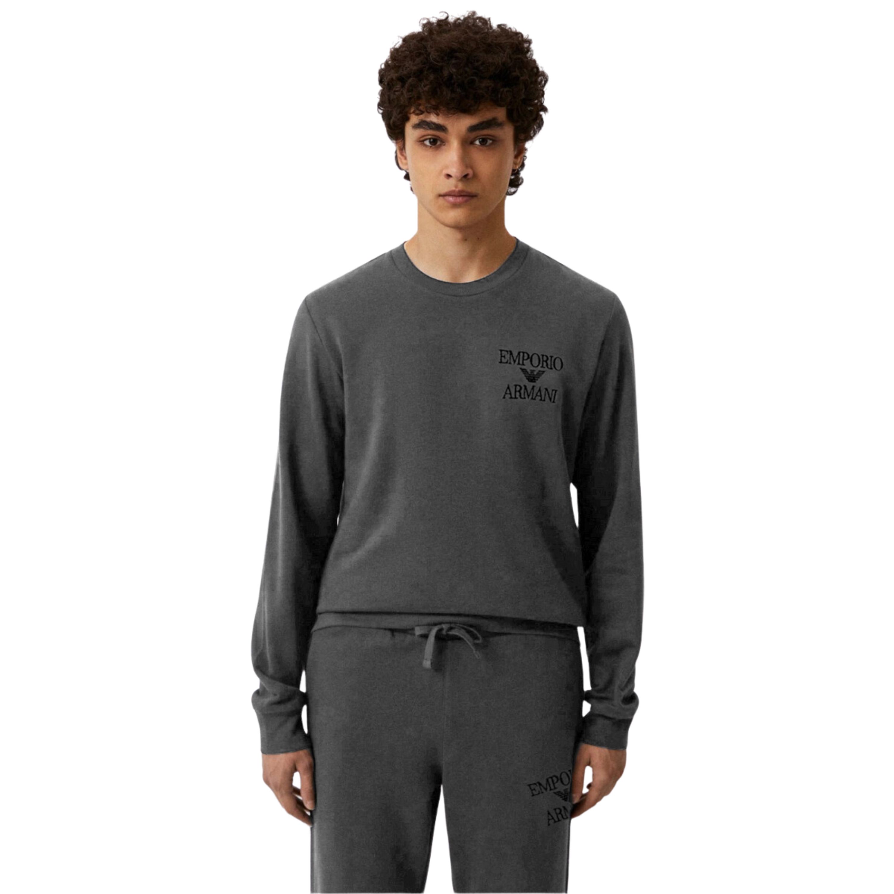Мужской домашний костюм темно-серый: толстовка и штаны Emporio Armani  111943_3F571 57720 фото 3