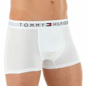 Фото Мужские трусы боксеры белые с белой резинкой Tommy Hilfiger White 