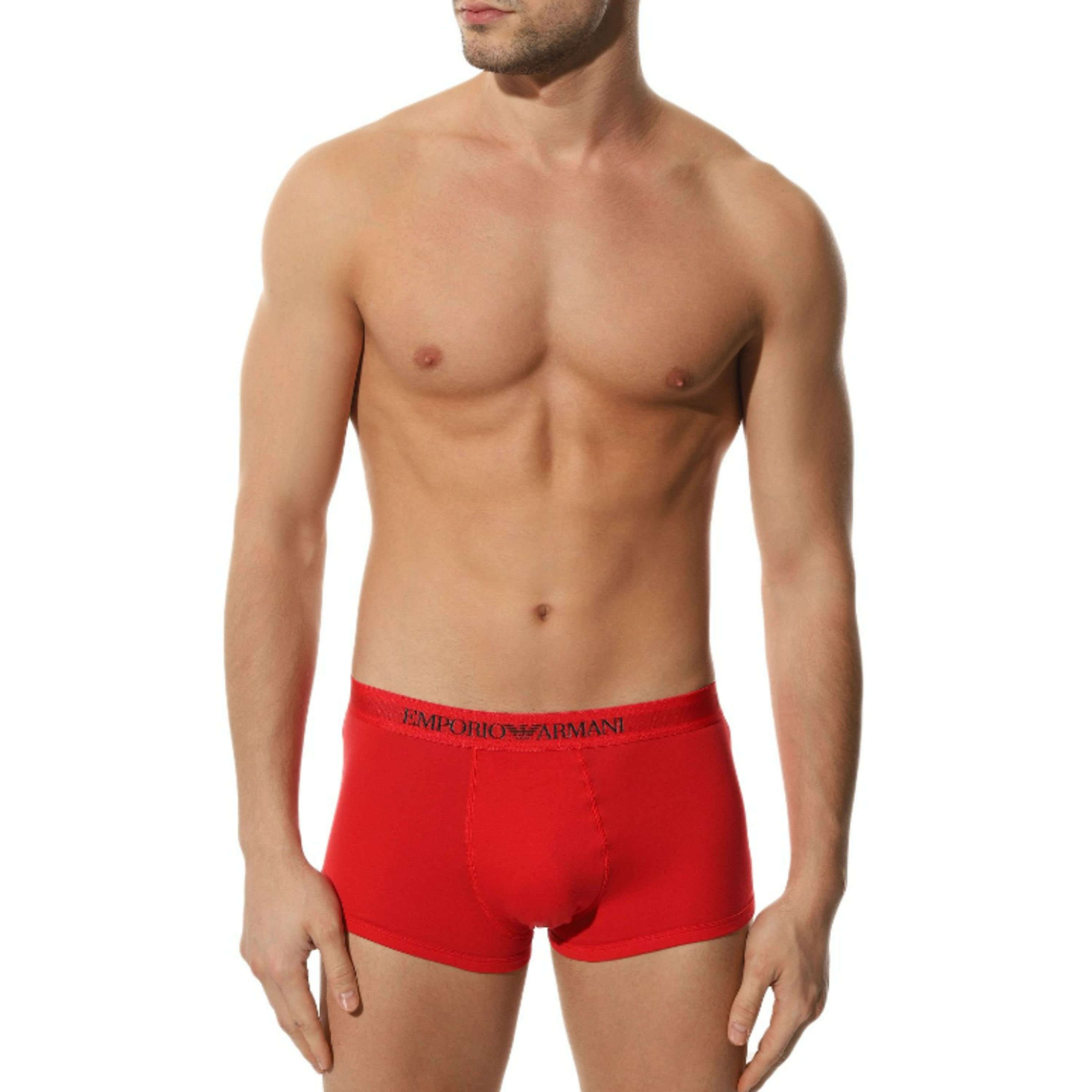 Набор мужских трусов боксеров 3в1 (белый, красный, черный) Emporio Armani 111610_CC722 23410 фото 2