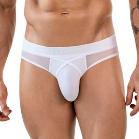 Фото Мужские трусы брифы белые с сеткой Clever Moda EROS BRIEF 184901