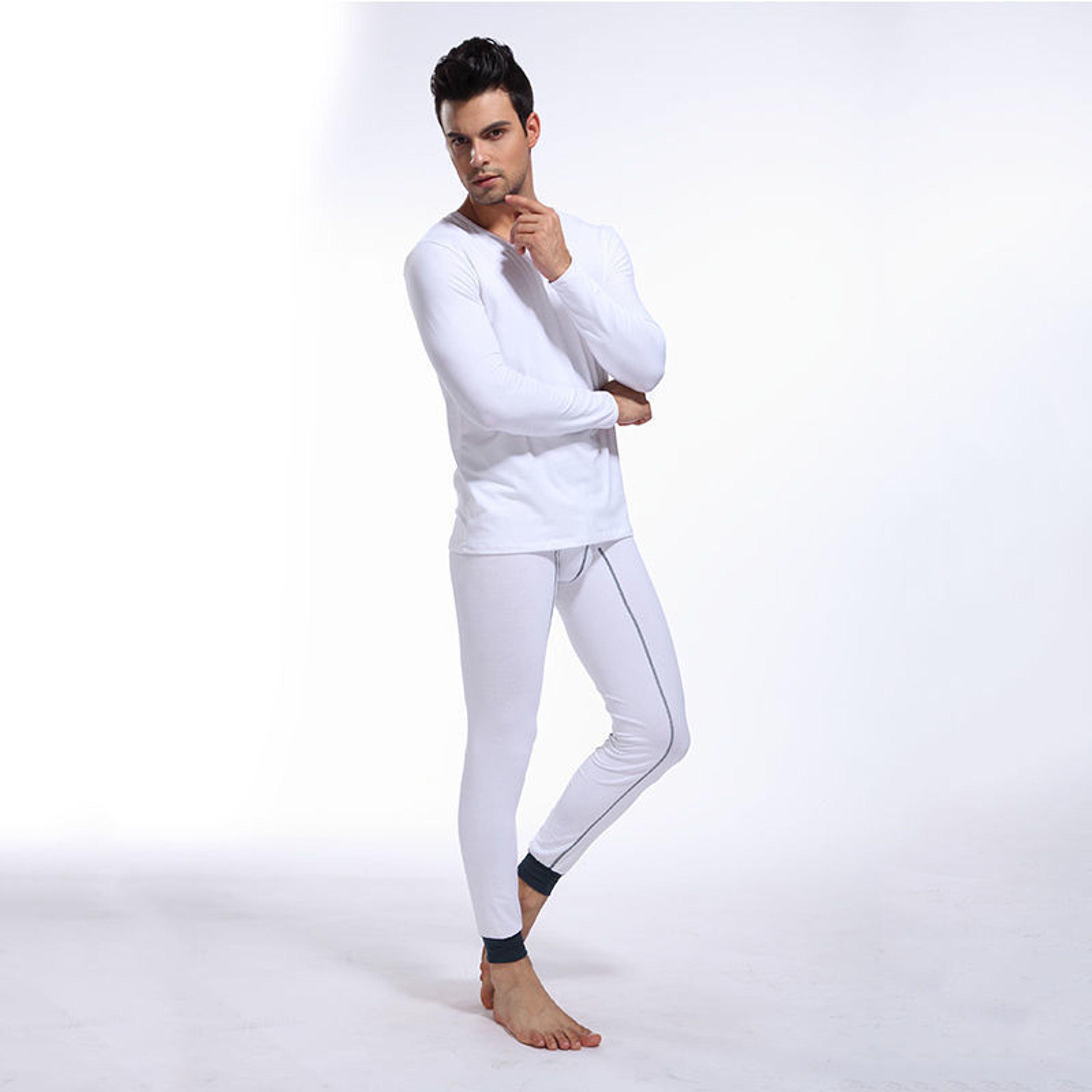Мужской комплект нательного белья  белый Cockcon Thermal White фото 1