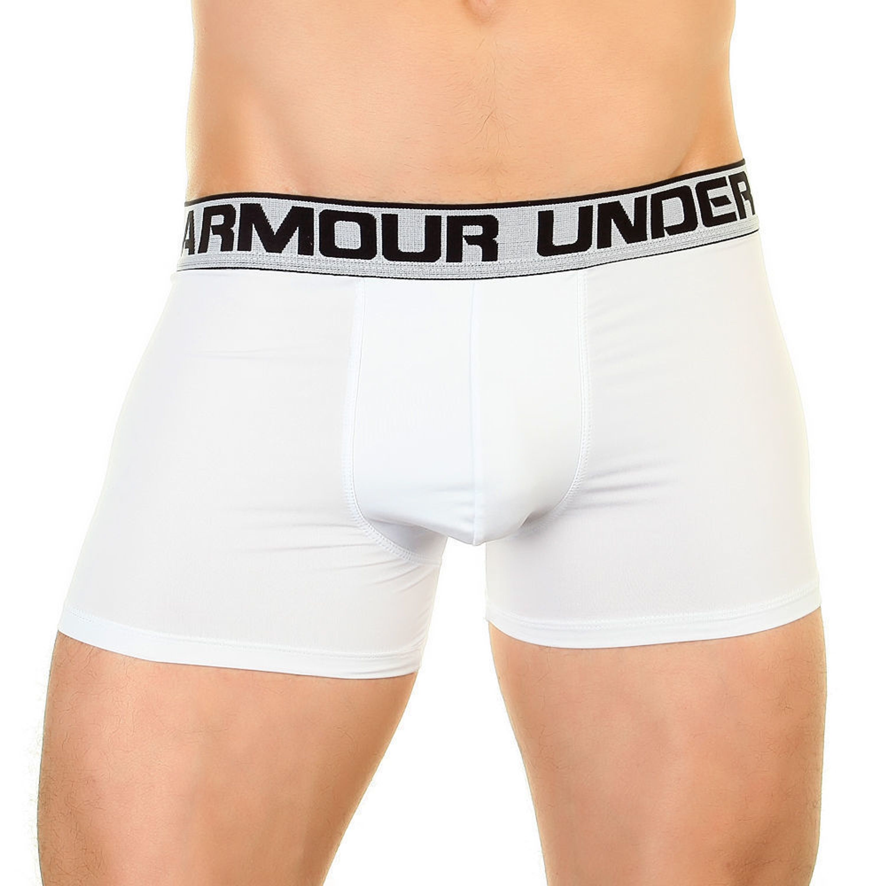 Мужские трусы боксеры белые  Under Armour фото 1