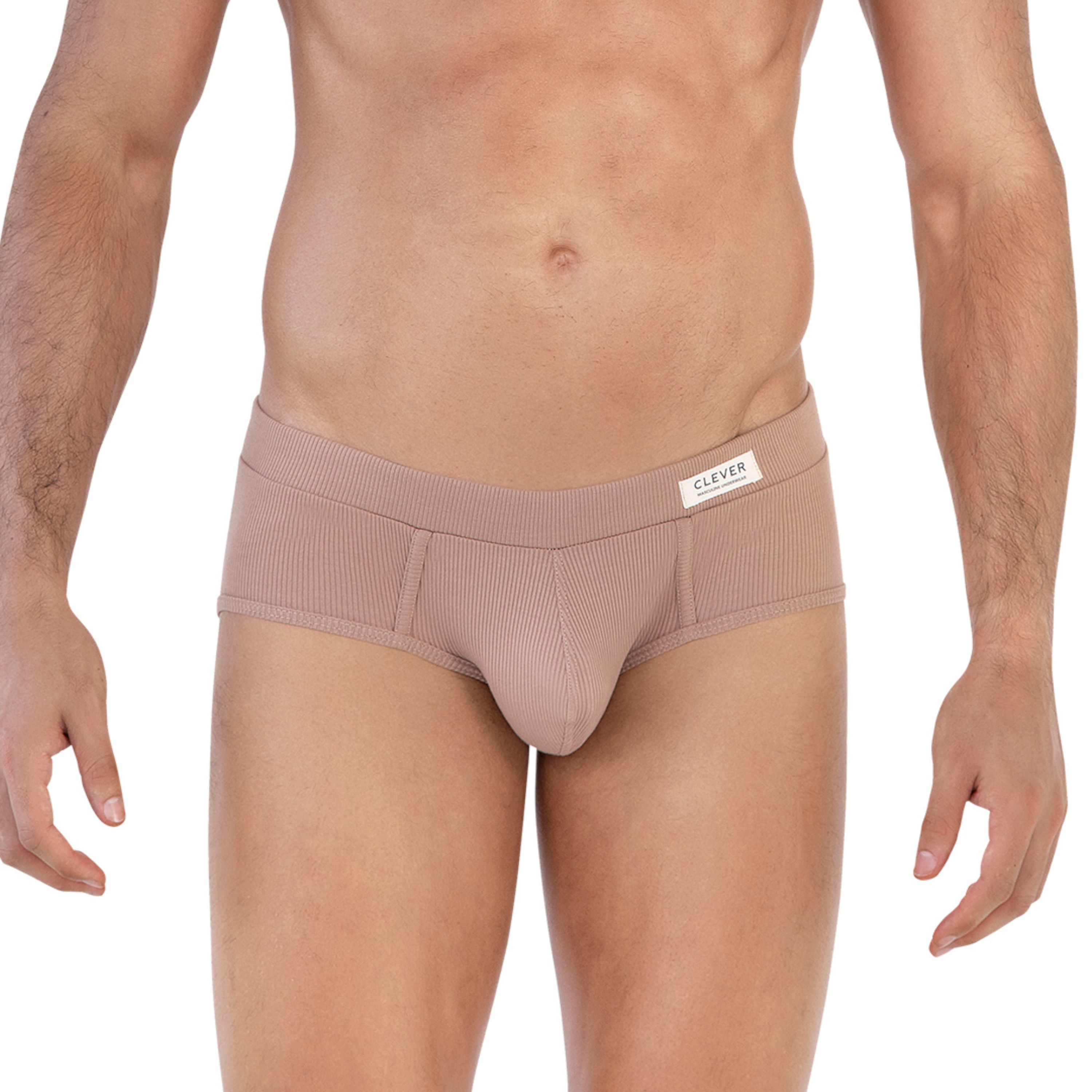 Мужские трусы брифы коричневые Clever Moda SPIRIT PIPING BRIEF 160515 фото 1