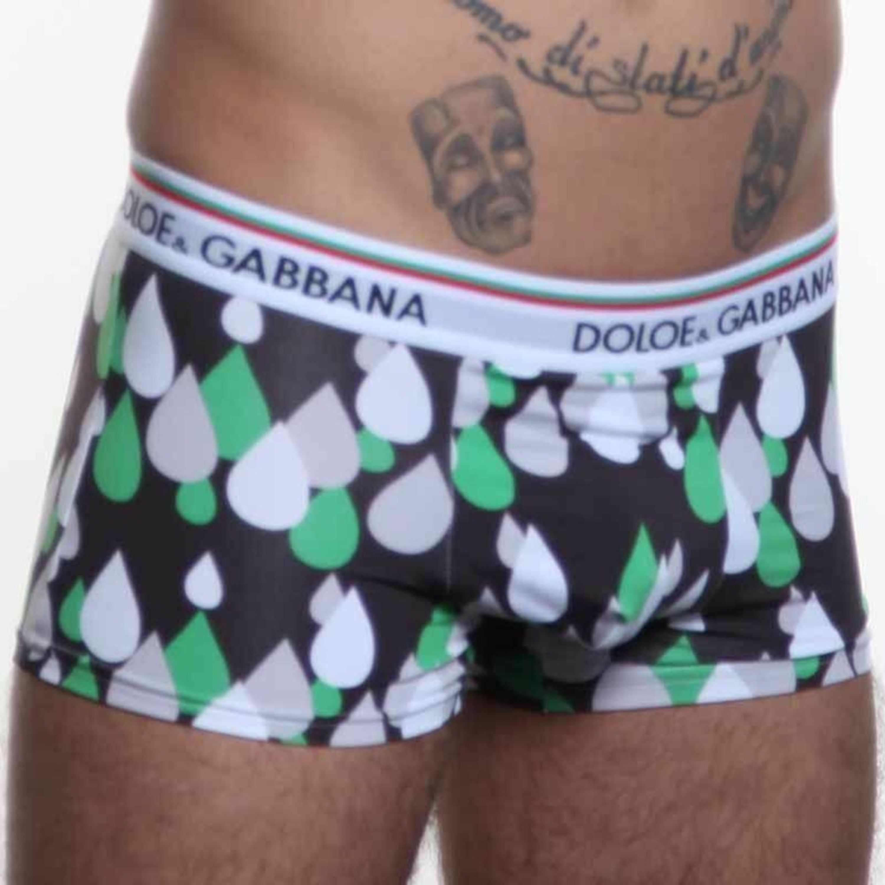 Мужские трусы боксеры зеленые Doloe&Gabbana фото 3