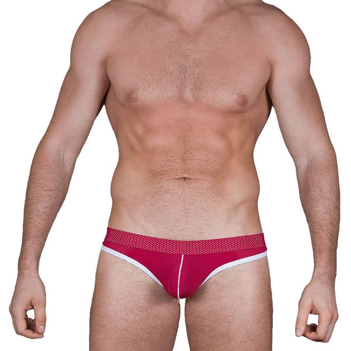 Мужские трусы стринги розовые Sesmik Active фото 2